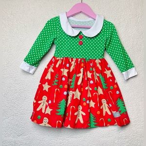 Eleanor Rose Christmas Cookies Dress 6/9 Months